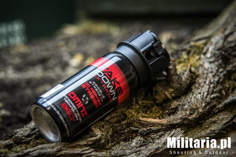 Gaz pieprzowy Mace Take Down Extreme Omni 360 działa nawet wtedy, gdy pojemnik jest odwrócony do góry nogami jaki gaz pieprzowy wybrać